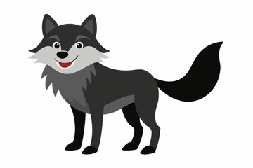 Funny Wolf Vector Illustration with White Background Cartoons, Clipart, Line Art, Funny wolf vector illustration with white background, perfect for cartoons, clipart, and line art designs.