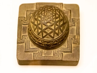 Shri Yantra, Tibet - China, 19th century, limestone, Anthropology National Museum, Madrid, Spain