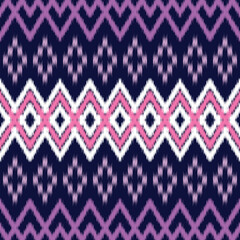 seamless pattern design in ikat style for fabric printing