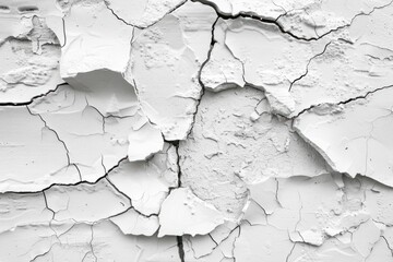 Ethereal White Cracked Texture Underlying Themes of Fragility and Decay - Generative AI