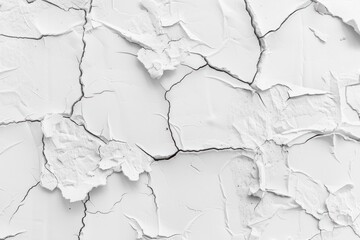 Obraz premium Ethereal White Cracked Texture Underlying Themes of Fragility and Decay - Generative AI