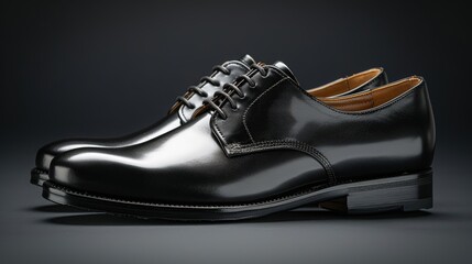 Classic Black Leather Oxford Shoes
