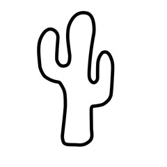 Hand drawn cactus vector objects collection