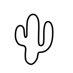 Hand drawn cactus vector objects collection