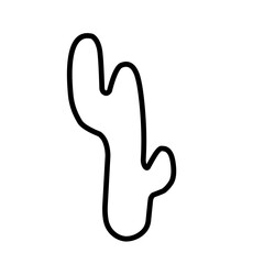 Obraz premium Hand drawn cactus vector objects collection