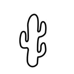 Obraz premium Hand drawn cactus vector objects collection