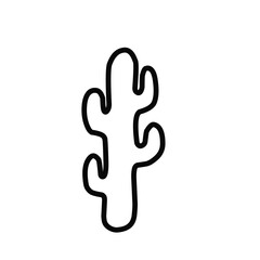 Obraz premium Hand drawn cactus vector objects collection