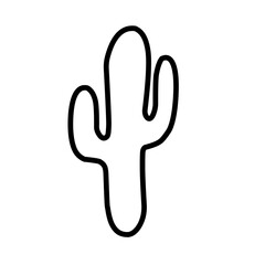 Obraz premium Hand drawn cactus vector objects collection