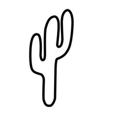 Hand drawn cactus vector objects collection