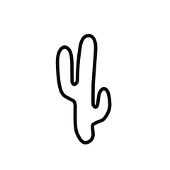 Obraz premium Hand drawn cactus vector objects collection