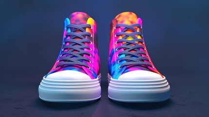 Colorful Tie Dye Sneakers
