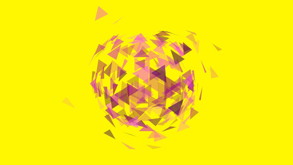 Yellow and Red Polygonal Mosaic Background, Geometric Abstract Triangular Illustration