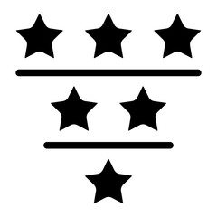 Stars icon Vector. Stars customer product rating review icon for apps and websites.