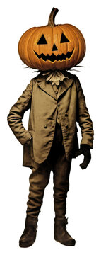 Halloween pumpkin head costume