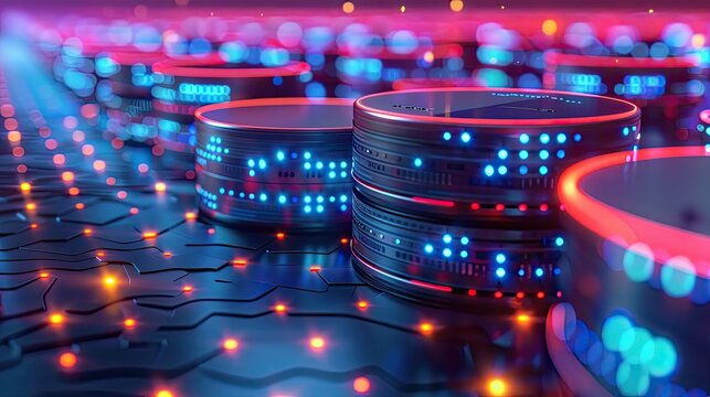 A visualization of data replication between primary and secondary databases, ensuring data availability and redundancy