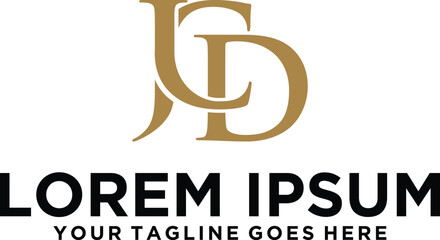 Initial JCD letters logo idea
