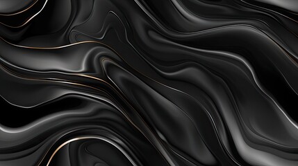 Fototapeta premium A digital illustration of a swirling, flowing black and white liquid marble pattern SEAMLESS PATTERN