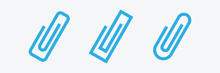 Obraz premium Paper clip icon. Minimal Paper Clip Icon Illustration Design.