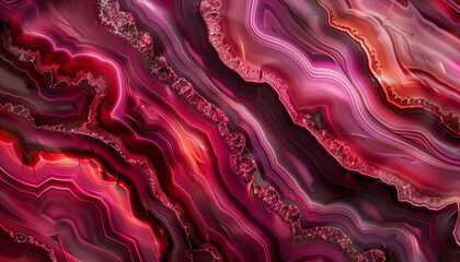 Obraz premium Abstract Pink and Red Geode Marble Pattern