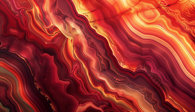 Abstract Pink and Red Geode Marble Pattern