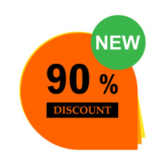 Sale discount label icon, price offer symbol design, web sticker vector illustration