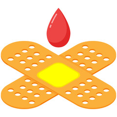 Bandage and Blood Drop