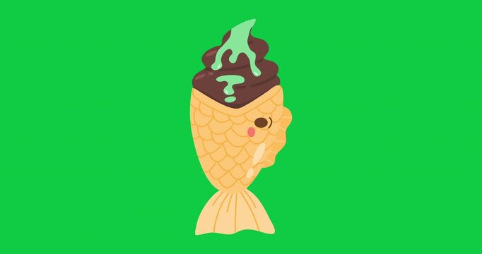 Taiyaki Japanese Dessert animation