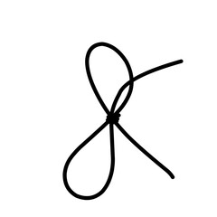 Bow knot line icon. Decoration fashion symbol. Vector illustration isolated on white.