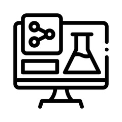 computer lab line icon