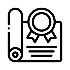 diploma line icon