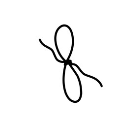 Bow knot line icon. Decoration fashion symbol. Vector illustration isolated on white.