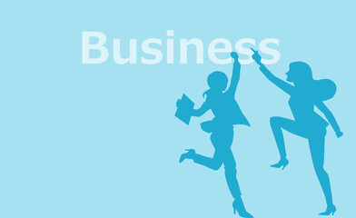 ビジネスウーマンのイラストシルエット