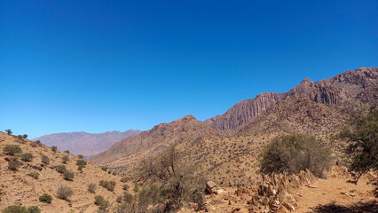 Mountains surrounding the village of Tifghelt, Tafraout