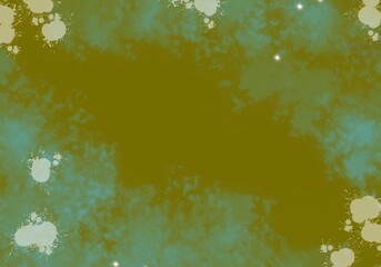 Abstract Splashed Blue N Lime Watercolour Background