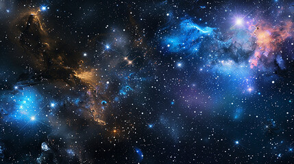 Naklejka premium Cosmic Galaxy Starry Night