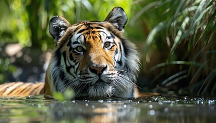 Fototapeta premium A wildlife conservation event with experts speaking about endangered species