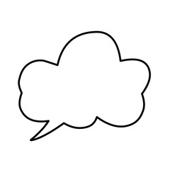 Vector speech clouds chat bubble icon. Vector illustration