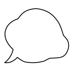 Vector speech clouds chat bubble icon. Vector illustration