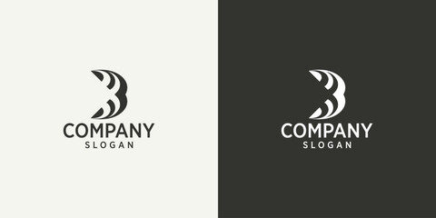 Line letter B logotype. Abstract geometric logo icon vector sign.  © anello