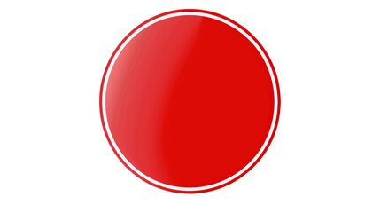 Red circular sticker isolated on transparent background