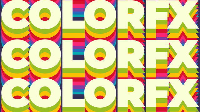 Colored Text Background with Ghost Trail Effect