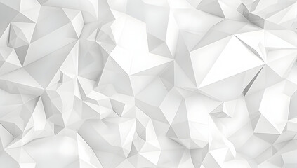 Obraz premium Abstract white geometric polygonal background with sharp angles and facets, creating a modern and clean design aesthetic.