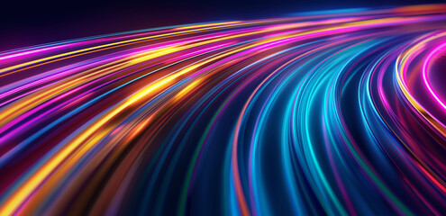 Colorful Light Trails in Motion
