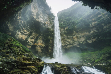 waterfall in yosemite
