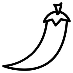 Chili pepper icon. Pictogram isolated on a white background. Vector illustration.
