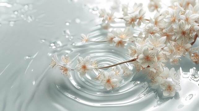 Beauty ingredient, botanical witch hazel, floats on water