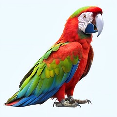 Fototapeta premium macaw parrot in 3d isolated on white background
