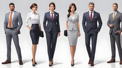 Fototapeta premium group of business people - Different business people