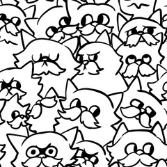 Fototapeta premium Persian Cat Line Pattern