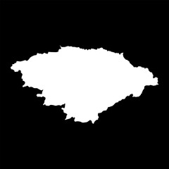 Issyk Kul region map, administrative division of Kyrgyzstan. Vector illustration.